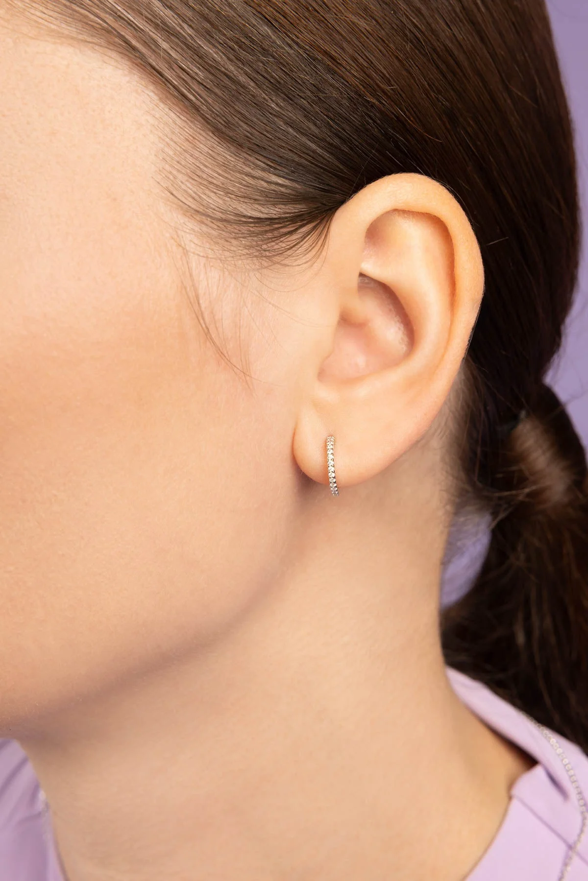 Cross Asymmetric Hoop Earrings - Image 3